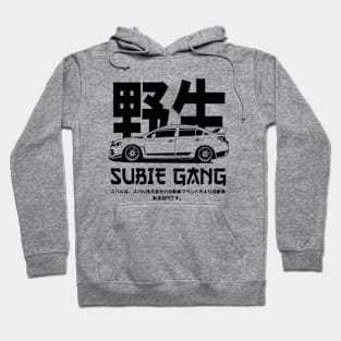 Subie gang black print Hoodie